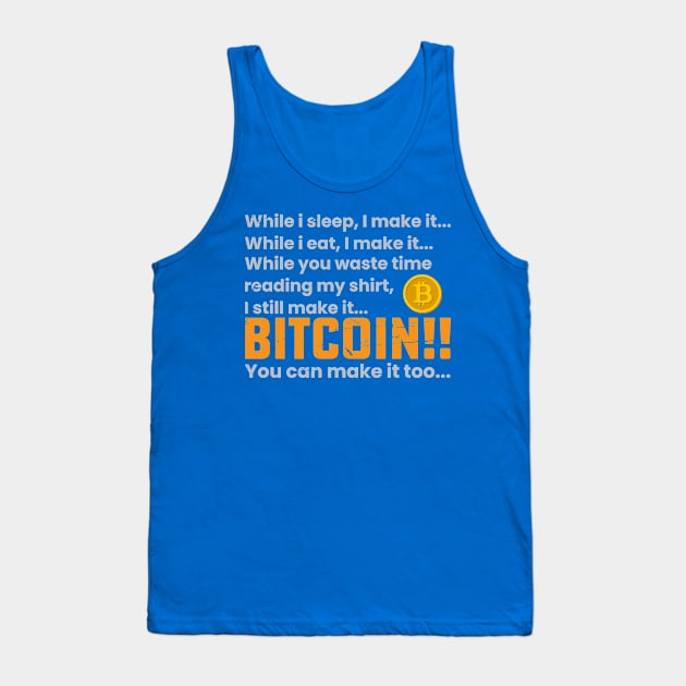 Bitcoin Passive Income Tank Top by satoshirebel